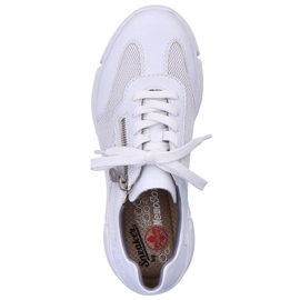Deportivas mujer cómodas blancas Rieker M0100-80 blanco 9