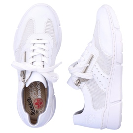 Deportivas mujer cómodas blancas Rieker M0100-80 blanco 11