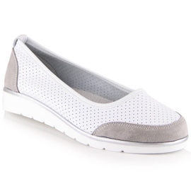 Bailarinas mujer piel calada blanca Filippo DP4524 blanco 1