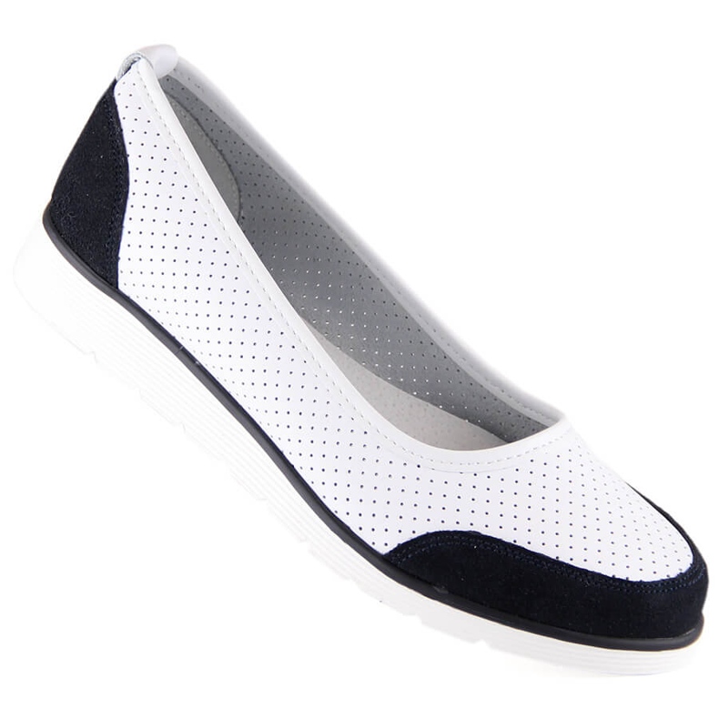 Bailarinas mujer piel calada blanca Filippo DP4524 blanco 1