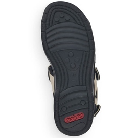 Cómodas sandalias deportivas mujer con velcro beige Rieker 64582-60 9