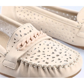 Cómodos mocasines mujer calados Rieker 40068-60 beige 2