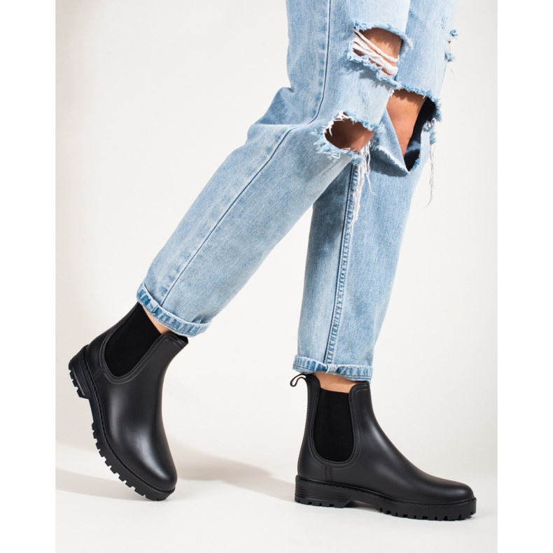 Botas negras con suela gruesa de Shelovet negro 1