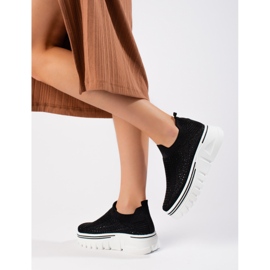 Deportivas negras de textil con suela gruesa de T.Sokolski negro 3