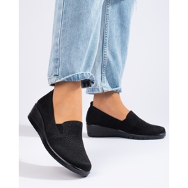 Deportivas negras de textil con cuña de T.Sokolski negro 3