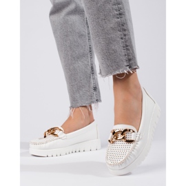 W. Potocki Mocasines en una suela gruesa con una cadena Potocki blanco 1 W. Potocki Mocasines en una suela gruesa con una cadena Potocki blanco 1