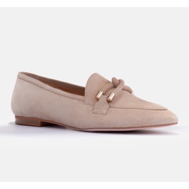 Marco Shoes mocasines adornados beige 3