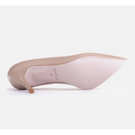 Marco Shoes Tacones de napa beige 2