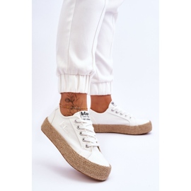Zapatillas de deporte trenzadas de moda Lee Cooper LCW-23-31-1796L Blanco 3