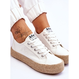 Zapatillas de deporte trenzadas de moda Lee Cooper LCW-23-31-1796L Blanco 9
