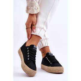 Zapatillas de deporte trenzadas de moda Lee Cooper LCW-23-31-1797L Negro 2
