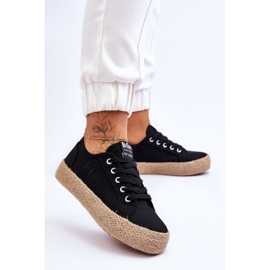 Zapatillas de deporte trenzadas de moda Lee Cooper LCW-23-31-1797L Negro 3