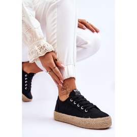 Zapatillas de deporte trenzadas de moda Lee Cooper LCW-23-31-1797L Negro 6