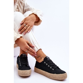 Zapatillas de deporte trenzadas de moda Lee Cooper LCW-23-31-1797L Negro 7