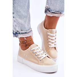 Zapatillas Cómodas En La Plataforma Lee Cooper LCW-23-31-1808L Beige 4