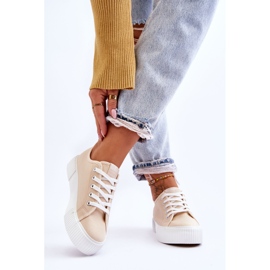 Zapatillas Cómodas En La Plataforma Lee Cooper LCW-23-31-1808L Beige 2