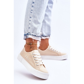 Zapatillas Cómodas En La Plataforma Lee Cooper LCW-23-31-1808L Beige 3