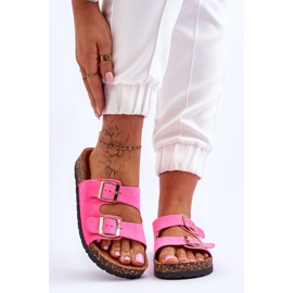 Suelas De Corcho Sin Cordones Para Mujer Cortina Rosa Neón rosado 1
