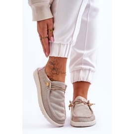 PM1 Zapatillas De Lona Sin Cordones Para Mujer Beige Kenza 1