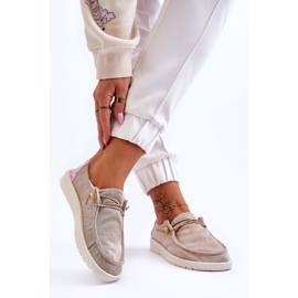 PM1 Zapatillas De Lona Sin Cordones Para Mujer Beige Kenza 2