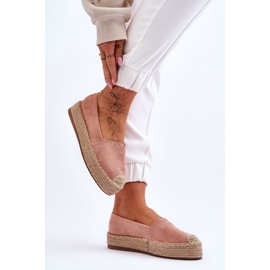 PM1 Alpargatas Plataforma Paja Rosa Highway rosado 4