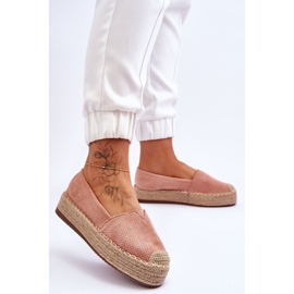 PM1 Alpargatas Plataforma Paja Rosa Highway rosado 3