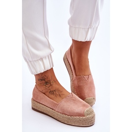 PM1 Alpargatas Plataforma Paja Rosa Highway rosado 5