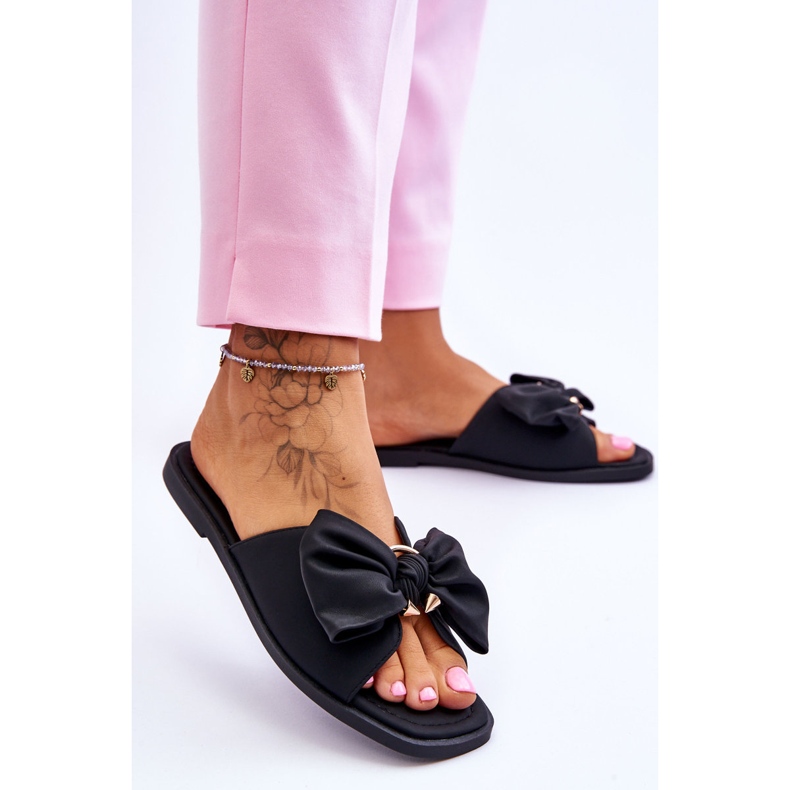 Evento Pantuflas De Mujer Con Lazo Negro Becky 2