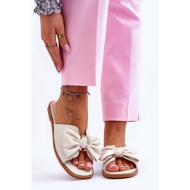Zapatillas blancas para mujeres con arco blanco 1