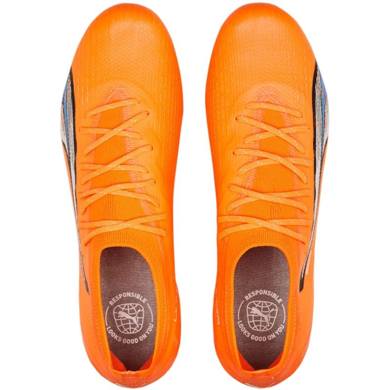 Puma Ultra Ultimate FG/AG M 107163 01 zapatos de fútbol naranja naranjas y tintos 2