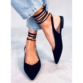 PA1 Dentoni Bailarinas negras con cordones negro 3