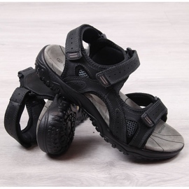 Sandalias hombre McKeylor 8654 piel negra con velcro negro 1 Sandalias hombre McKeylor 8654 piel negra con velcro negro 1