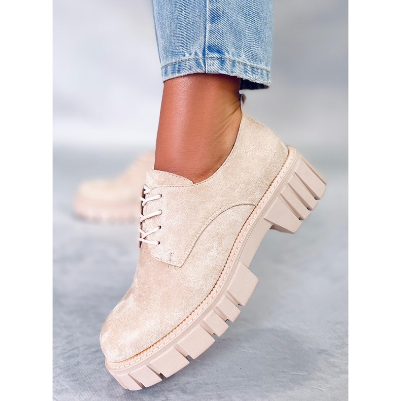 PA1 Mocasín plataforma ante de Amparo Beige 1