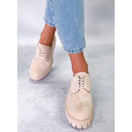 PA1 Mocasín plataforma ante de Amparo Beige 4