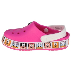 Crocs Fl Minnie Mouse Band Clog T Jr 207720-6QQ rosado 1 Crocs Fl Minnie Mouse Band Clog T Jr 207720-6QQ rosado 1