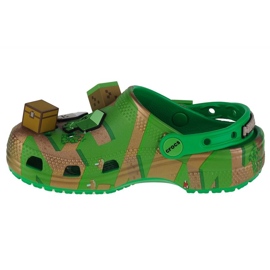Crocs Elevated Minecraft Clásico Zueco Jr. 208473-90H verde 1