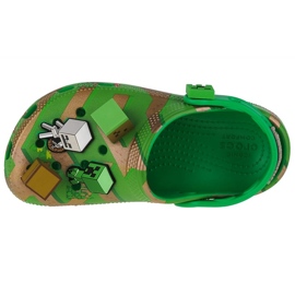 Crocs Elevated Minecraft Clásico Zueco Jr. 208473-90H verde 2