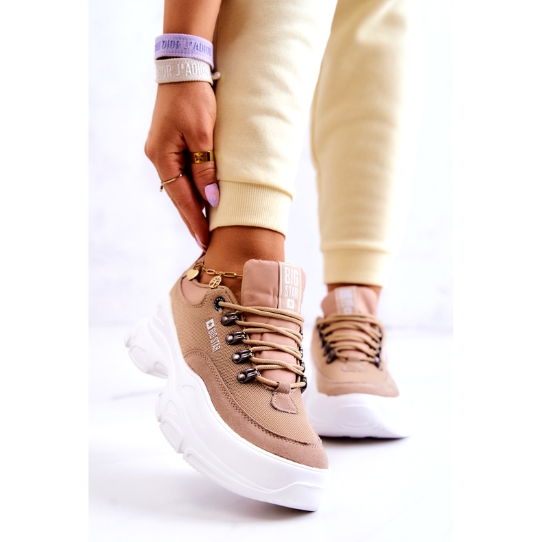 Zapatillas deportivas de mujer Sneakers Big Star JJ274A222 Beige 2