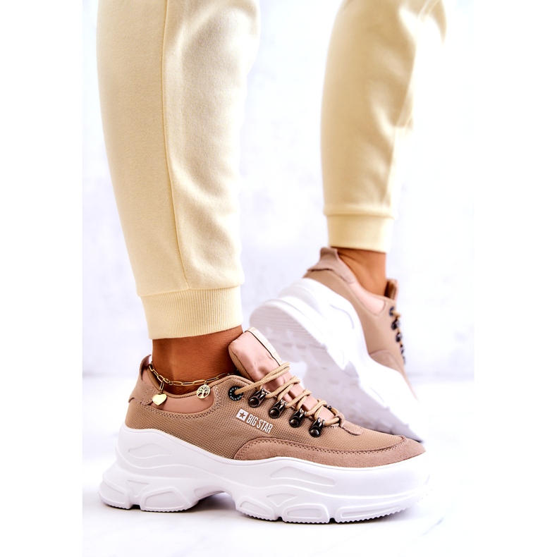Zapatillas deportivas de mujer Sneakers Big Star JJ274A222 Beige 3