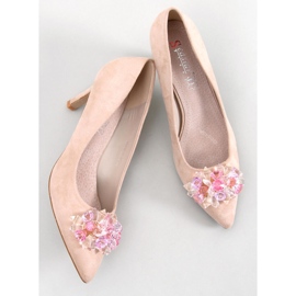 PA1 Breinne Tacones de ante con tachuelas Beige 5