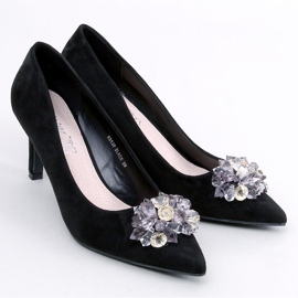 Breinne Tachuelas de ante negro con piedras 5