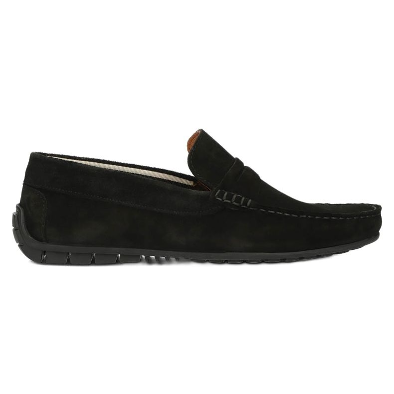 Filippo Mocasines negros para hombre, piel serraje, MP921/23, negro 7