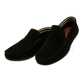 Filippo Mocasines negros para hombre, piel serraje, MP921/23, negro 3