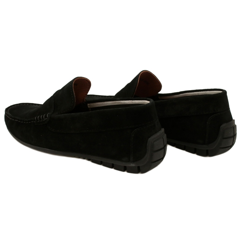 Filippo Mocasines negros para hombre, piel serraje, MP921/23, negro 6