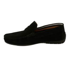 Filippo Mocasines negros para hombre, piel serraje, MP921/23, negro 2