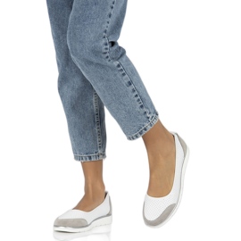 Bailarinas de mujer en piel calada Filippo Dp4524/23 blanco 8