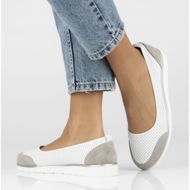 Bailarinas de mujer en piel calada Filippo Dp4524/23 blanco 9