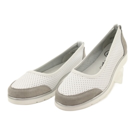 Bailarinas de mujer en piel calada Filippo Dp4524/23 blanco 2