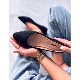 BM Bailarinas con inserto de cuero Keys Black negro 1