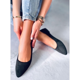 BM Bailarinas con inserto de cuero Keys Black negro 4